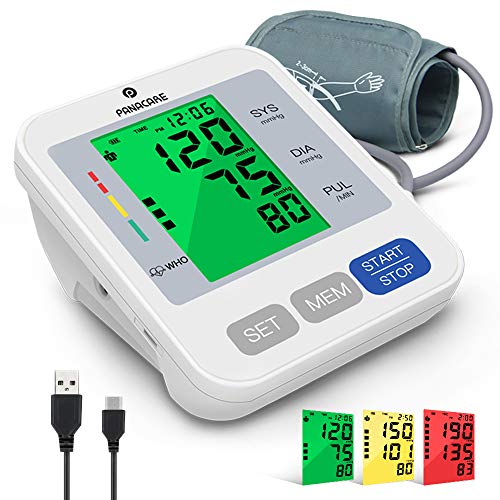 Blood Pressure Machine for Upper Arm 3.4'' Tri-Color Backlight Screen PANACAR...