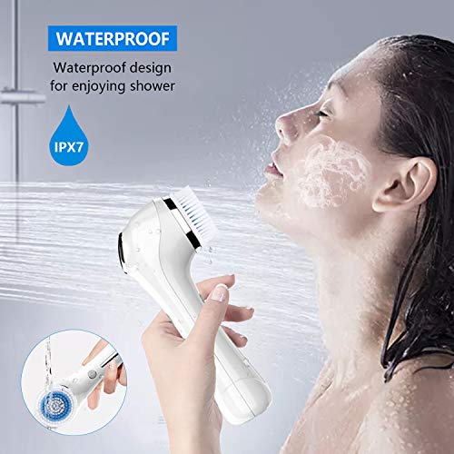 Facial Cleansing Brush with Dual Back Face Massage, Electric Spin Facial Brus...