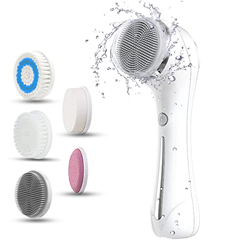 Facial Cleansing Brush with Dual Back Face Massage, Electric Spin Facial Brus...