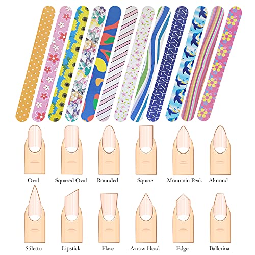 P2P Nails Colorful Nail File Strips - Double Sided Filers for Shaping and Smo...