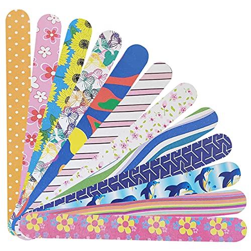 P2P Nails Colorful Nail File Strips - Double Sided Filers for Shaping and Smo...