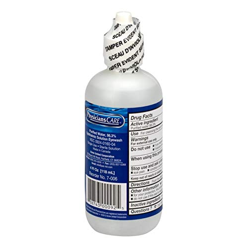 PhysiciansCare by First Aid Only 7-006 Eye Wash Solution, 4 oz Bottle