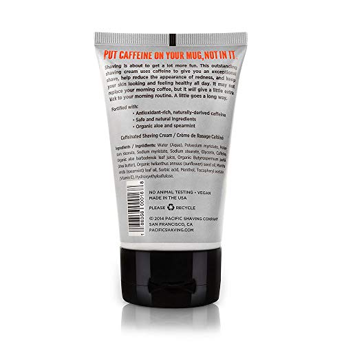 Pacific Shaving Company Caffeinated Shaving Cream - Helps Reduce Appearance o...