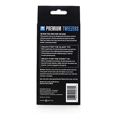 Pacific Shaving Company Premium Tweezers Set - A Shaving/Grooming Must-Have (...