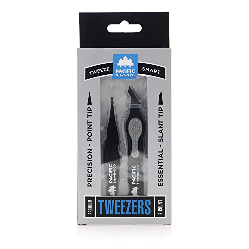 Pacific Shaving Company Premium Tweezers Set - A Shaving/Grooming Must-Have (...