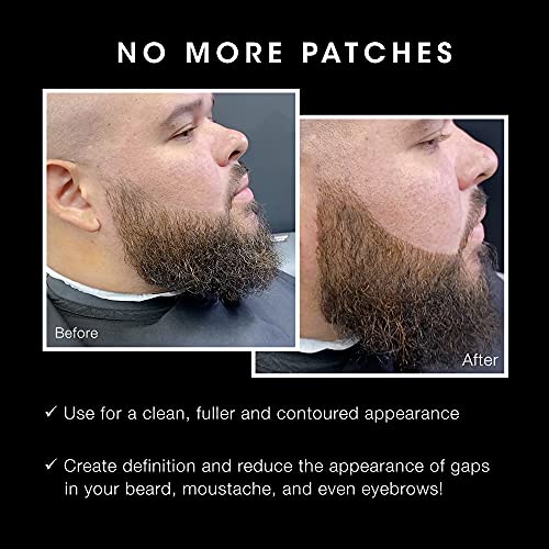 Pacinos Beard Pencil Filler - Water Proof, Long Lasting Coverage & Natural Fi...