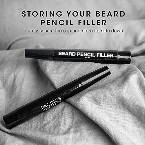 Pacinos Beard Pencil Filler - Water Proof, Long Lasting Coverage & Natural Fi...