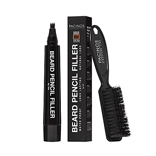 Pacinos Beard Pencil Filler - Water Proof, Long Lasting Coverage & Natural Fi...