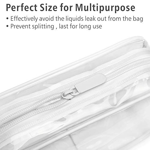 Clear Toiletry Bag, Packism 3 Pack TSA Approved Toiletry Bag Quart Size Bag, ...
