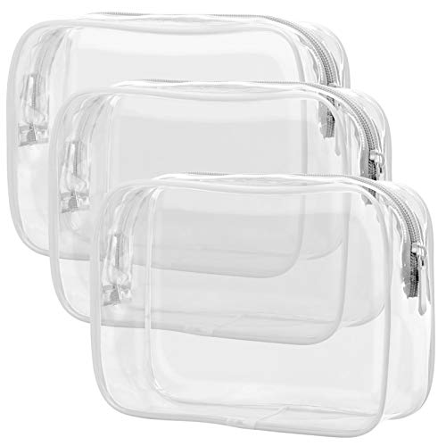 Clear Toiletry Bag, Packism 3 Pack TSA Approved Toiletry Bag Quart Size Bag, ...