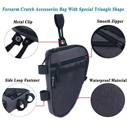 Forearm Crutch Bag Lightweight and Waterproof Forearm Crutch Accessories Stor...