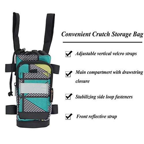 PACMAXI Crutch Bag Universal Crutch Accessories Bag Lightweight Crutch Pouch ...