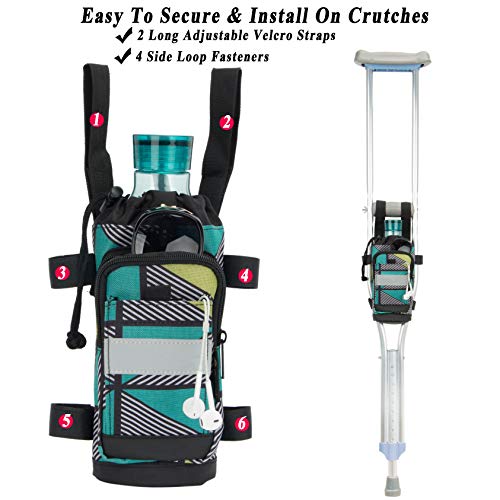 PACMAXI Crutch Bag Universal Crutch Accessories Bag Lightweight Crutch Pouch ...