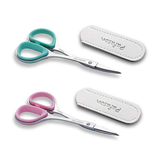 PAFASON Stainless Steel Curved and Straight Nail Cuticle Manicure Scissor Set...