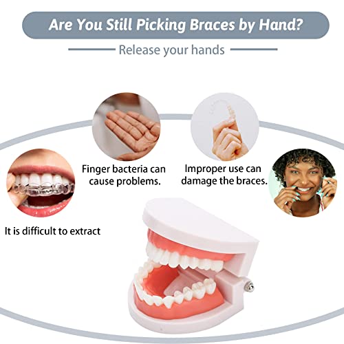 PAGOW 15pcs Clear Aligner Removal Tool, Resuable Hands-Free Aligner Chewie,Pe...