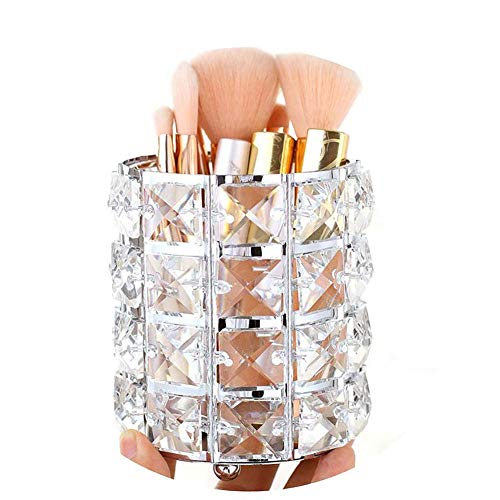 Pahdecor Handcrafted Crystal Makeup Brush Holder Eyebrow Pencil Pen Cup Colle...