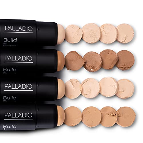 Palladio BUILD & BLEND Foundation Stick, Medium Coverage Buildable Contour St...