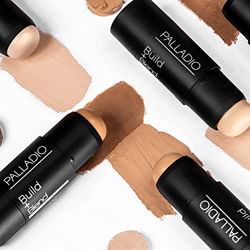 Palladio BUILD & BLEND Foundation Stick, Medium Coverage Buildable Contour St...
