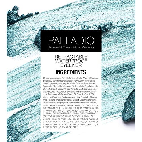 Palladio Retractable Waterproof Eyeliner, Richly Pigmented Color and Creamy, ...