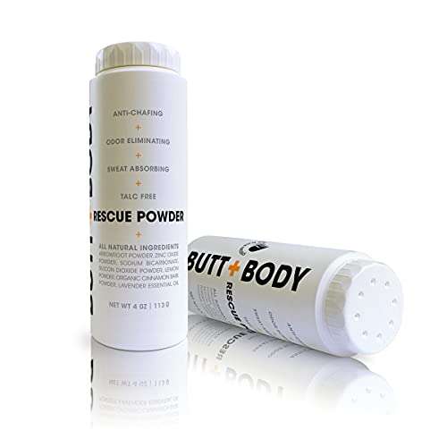 Butt and Body Rescue Powder - Stops Itching & Chafing, Absorbs Sweat & Elimin...