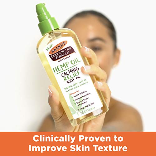 Palmer's Cocoa Butter Formula Hemp Oil Calming Relief Body Oil, 5.1 Ounces