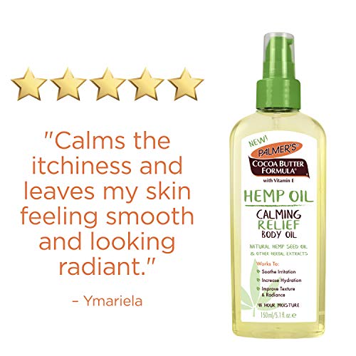 Palmer's Cocoa Butter Formula Hemp Oil Calming Relief Body Oil, 5.1 Ounces