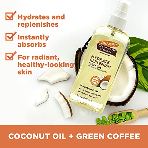 Palmer's Coconut Oil Formula Body Oil with Green Coffee Extract, 5.1 Ounce