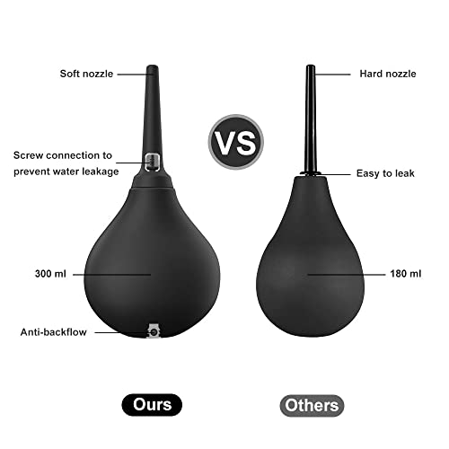 Large Capacity Enema Douche with Back-Flow Prevention for Colon Cleansing Det...