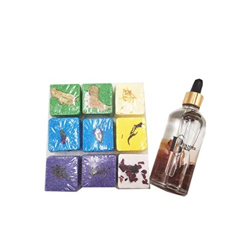 Set of 9 Shower Steamers Aromatherapy Shower Bombs with Organic Lavender Esse...