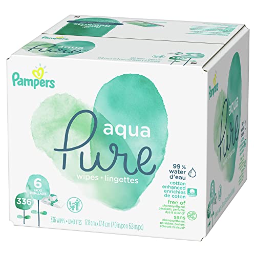 Baby Wipes, Pampers Aqua Pure Sensitive Water Baby Diaper Wipes, Hypoallergen...