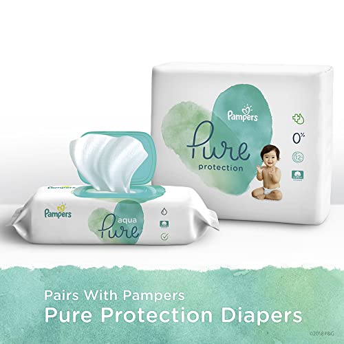 Baby Wipes, Pampers Aqua Pure Sensitive Water Baby Diaper Wipes, Hypoallergen...