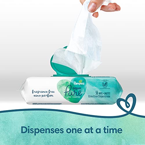 Baby Wipes, Pampers Aqua Pure Sensitive Water Baby Diaper Wipes, Hypoallergen...