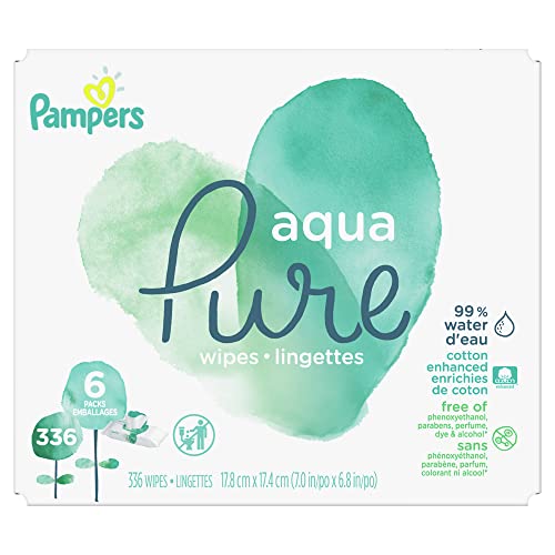 Baby Wipes, Pampers Aqua Pure Sensitive Water Baby Diaper Wipes, Hypoallergen...