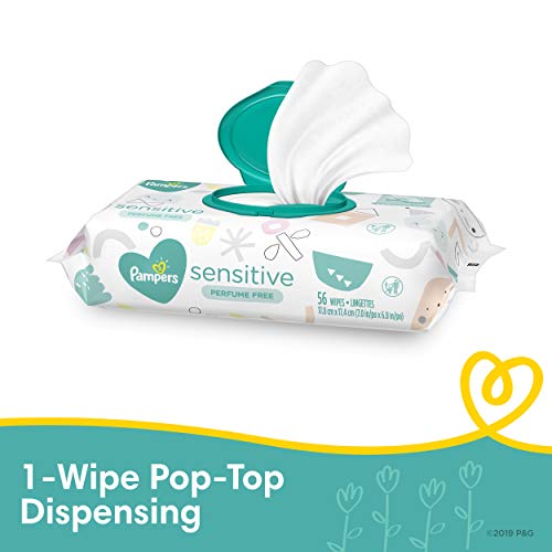 Pampers Choose Your Count, Sensitive Water Based Baby Diaper Wipes, Hypoaller...
