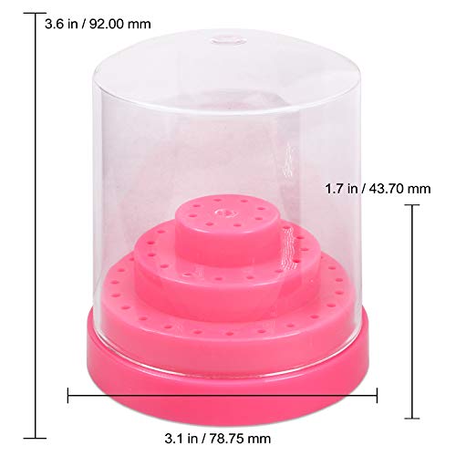 PANA Nail Drill Bit Holder Stand Display Organizer- Dust Proof Storage Contai...