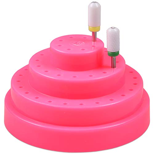 PANA Nail Drill Bit Holder Stand Display Organizer- Dust Proof Storage Contai...