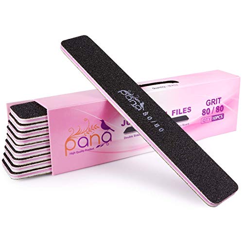 PANA USA 10 pcs Professional Nail Files Buffers JUMBO Size Double Sided Emery...