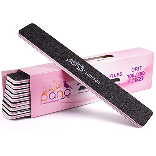 PANA USA 10 pcs Professional Nail Files Buffers JUMBO Size Double Sided Emery...