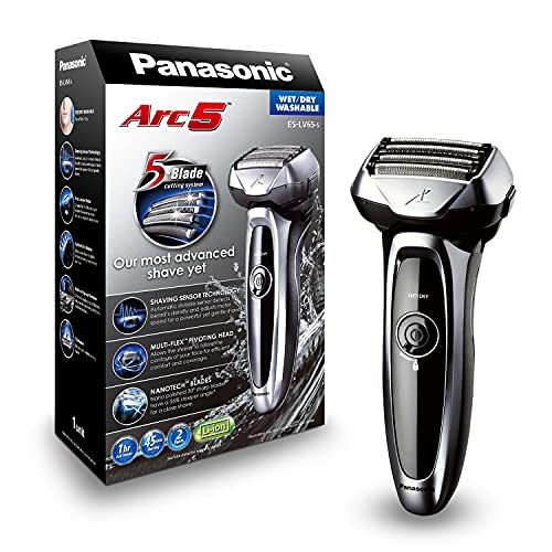 Panasonic Arc5 Electric Razor, Men's 5-Blade Cordless with Shave Sensor Techn...