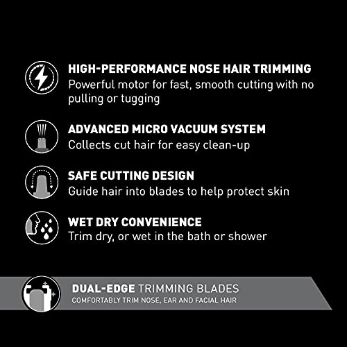 Panasonic Ear and Nose Hair Trimmer for Men with Vacuum Cleaning System, Powe...