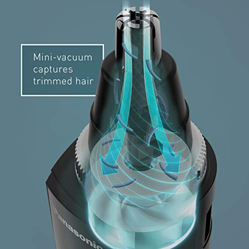 Panasonic Ear and Nose Hair Trimmer for Men with Vacuum Cleaning System, Powe...
