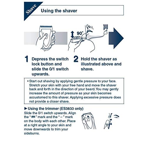 Panasonic Electric Razor for Men, Cordless Wet Dry Lightweight Shaver with Er...