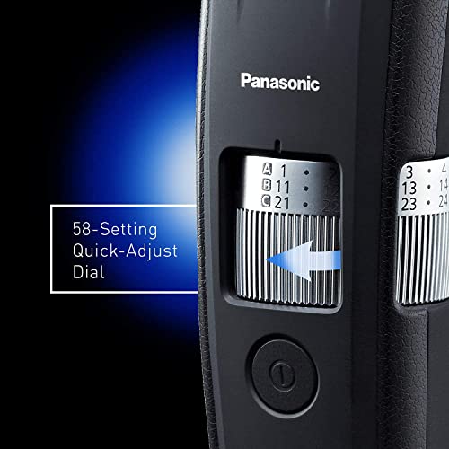 Panasonic Long Beard Trimmer for Men, 58 Length Settings and 4 Attachments fo...