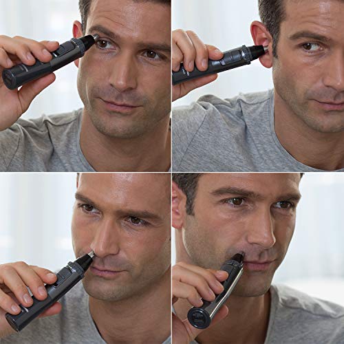 Panasonic Men’s Ear and Nose Hair Trimmer, Wet Dry Hypoallergenic Dual Edge B...