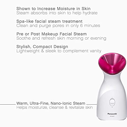 Panasonic Nano Ionic Compact Design with One-Touch Operation Facial Steamer w...