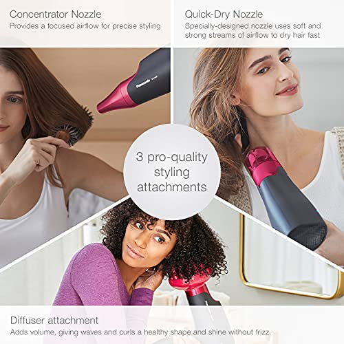 Panasonic Nanoe Hair Dryer, 1875 Watt Professional Blow Dryer for Smooth, Shi...