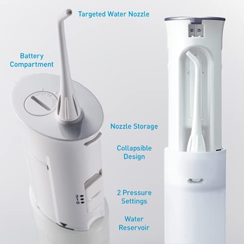 Panasonic Portable Water Flosser, 2-Speed Battery-Operated Oral Irrigator wit...