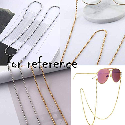 Vintage Eyeglass Chain Strap Metal Beads Glasses Holder Cord Eyewear Reading ...