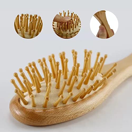 PandaEar Baby Hair Brush and Comb Set for Newborn| Natural Wooden Hairbrush w...