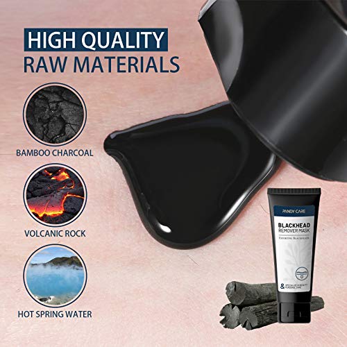 Blackhead Remover Mask, Bamboo Charcoal Peel Off Face Mask - PandyCare 4-in-1...